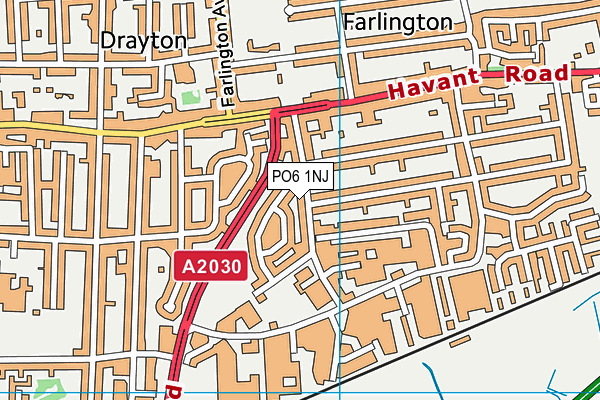 PO6 1NJ map - OS VectorMap District (Ordnance Survey)