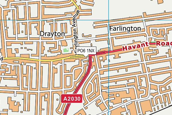 PO6 1NX map - OS VectorMap District (Ordnance Survey)