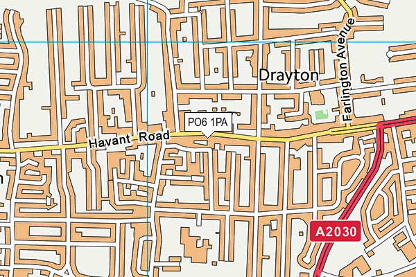 PO6 1PA map - OS VectorMap District (Ordnance Survey)