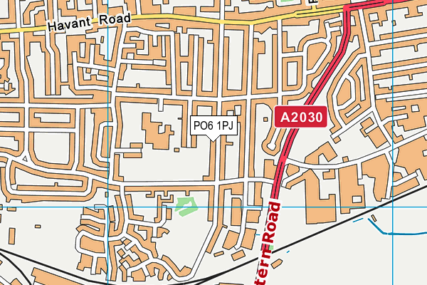 PO6 1PJ map - OS VectorMap District (Ordnance Survey)
