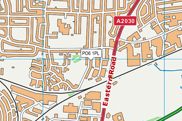 PO6 1PL map - OS VectorMap District (Ordnance Survey)