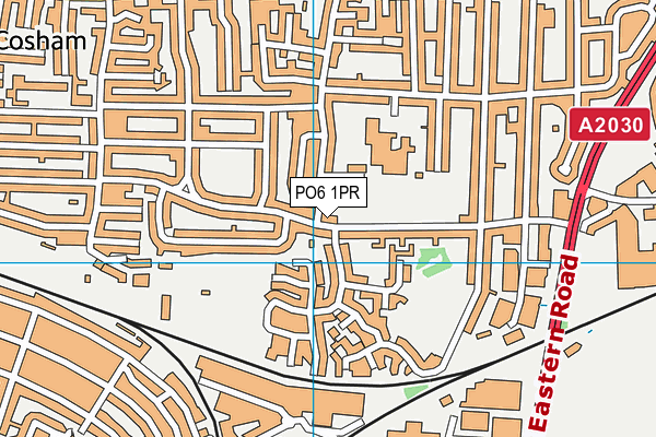 PO6 1PR map - OS VectorMap District (Ordnance Survey)