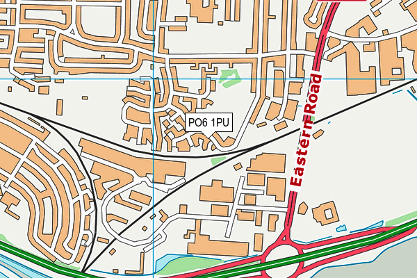 PO6 1PU map - OS VectorMap District (Ordnance Survey)