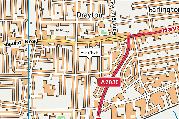 PO6 1QB map - OS VectorMap District (Ordnance Survey)