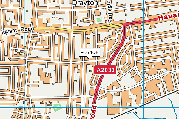 PO6 1QE map - OS VectorMap District (Ordnance Survey)