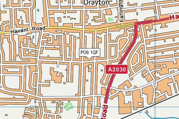 PO6 1QF map - OS VectorMap District (Ordnance Survey)