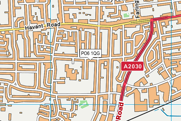 PO6 1QG map - OS VectorMap District (Ordnance Survey)