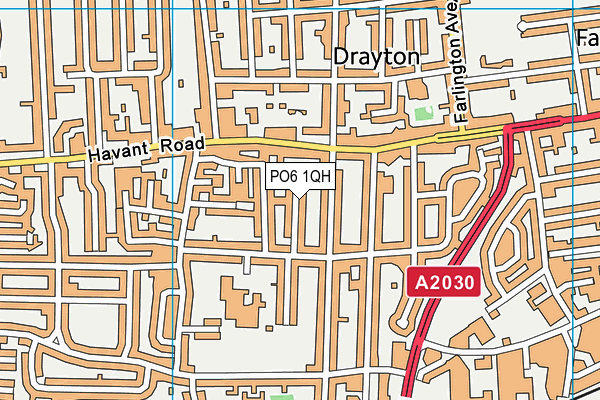 PO6 1QH map - OS VectorMap District (Ordnance Survey)