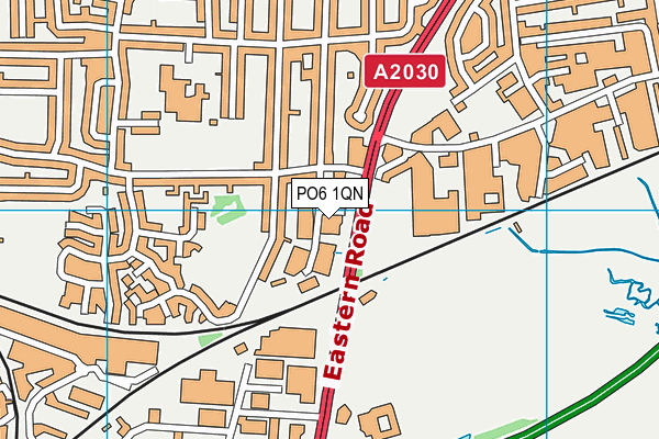 PO6 1QN map - OS VectorMap District (Ordnance Survey)