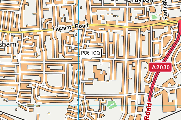 PO6 1QQ map - OS VectorMap District (Ordnance Survey)