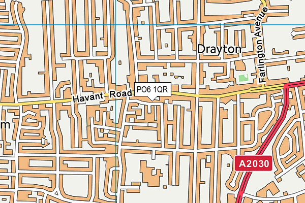 PO6 1QR map - OS VectorMap District (Ordnance Survey)