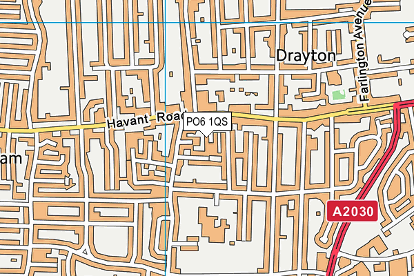 PO6 1QS map - OS VectorMap District (Ordnance Survey)