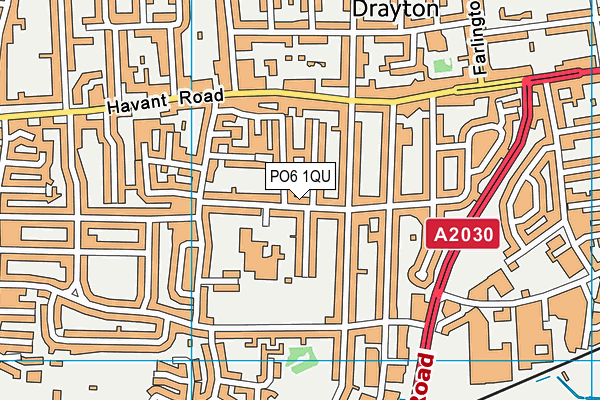 PO6 1QU map - OS VectorMap District (Ordnance Survey)