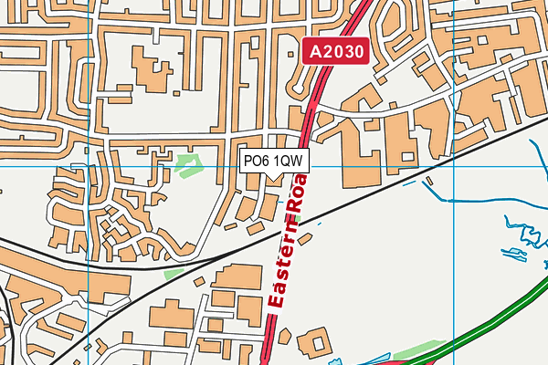 PO6 1QW map - OS VectorMap District (Ordnance Survey)