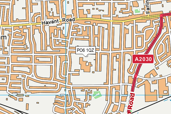 PO6 1QZ map - OS VectorMap District (Ordnance Survey)