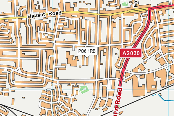 PO6 1RB map - OS VectorMap District (Ordnance Survey)