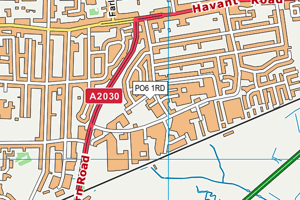 PO6 1RD map - OS VectorMap District (Ordnance Survey)