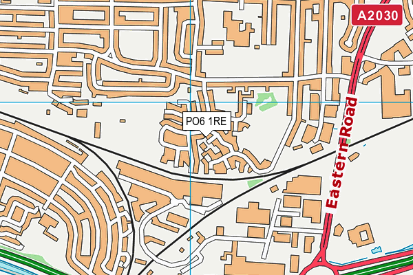 PO6 1RE map - OS VectorMap District (Ordnance Survey)