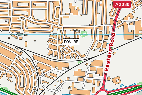 PO6 1RF map - OS VectorMap District (Ordnance Survey)