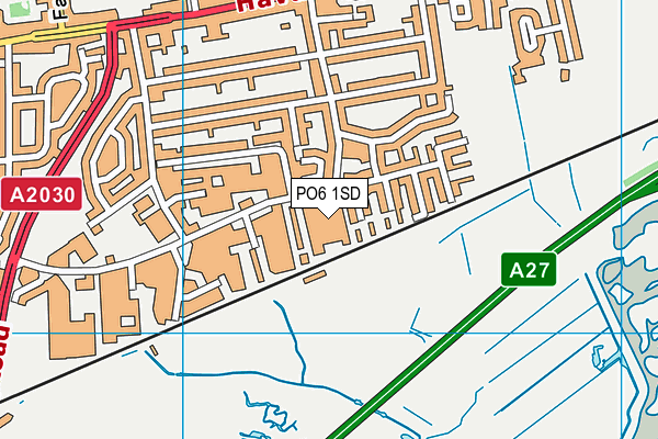 PO6 1SD map - OS VectorMap District (Ordnance Survey)