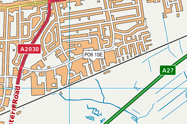 PO6 1SE map - OS VectorMap District (Ordnance Survey)