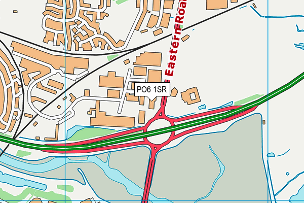 PO6 1SR map - OS VectorMap District (Ordnance Survey)