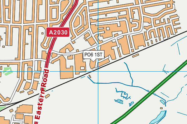 PO6 1ST map - OS VectorMap District (Ordnance Survey)