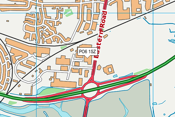 PO6 1SZ map - OS VectorMap District (Ordnance Survey)