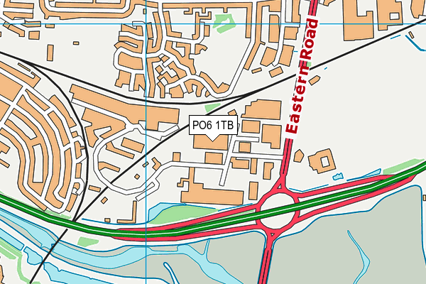 PO6 1TB map - OS VectorMap District (Ordnance Survey)