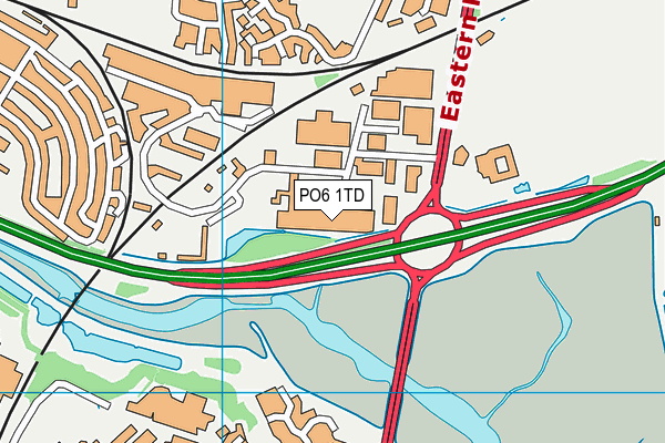 PO6 1TD map - OS VectorMap District (Ordnance Survey)