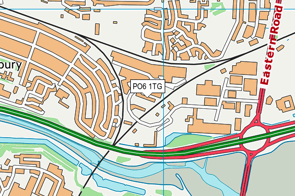 PO6 1TG map - OS VectorMap District (Ordnance Survey)