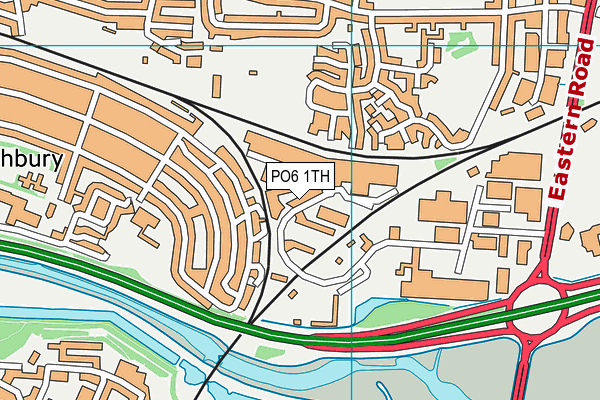 PO6 1TH map - OS VectorMap District (Ordnance Survey)