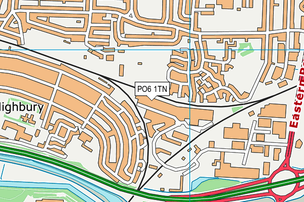 PO6 1TN map - OS VectorMap District (Ordnance Survey)