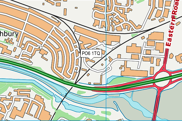 PO6 1TQ map - OS VectorMap District (Ordnance Survey)