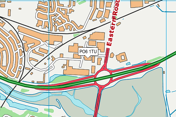 PO6 1TU map - OS VectorMap District (Ordnance Survey)