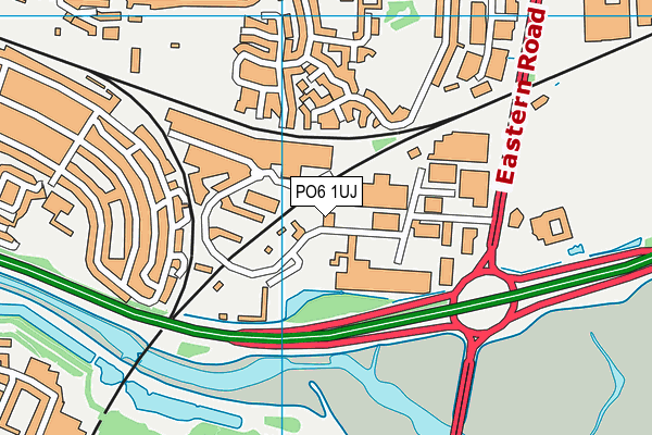 PO6 1UJ map - OS VectorMap District (Ordnance Survey)