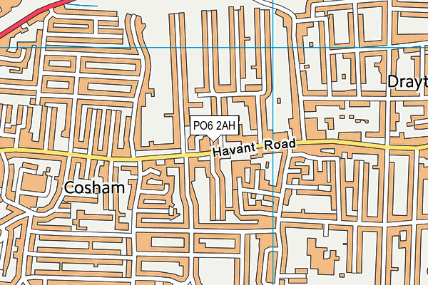 PO6 2AH map - OS VectorMap District (Ordnance Survey)