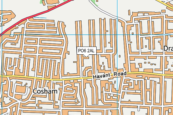 PO6 2AL map - OS VectorMap District (Ordnance Survey)