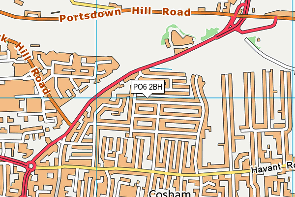 PO6 2BH map - OS VectorMap District (Ordnance Survey)