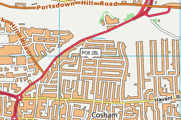 PO6 2BL map - OS VectorMap District (Ordnance Survey)