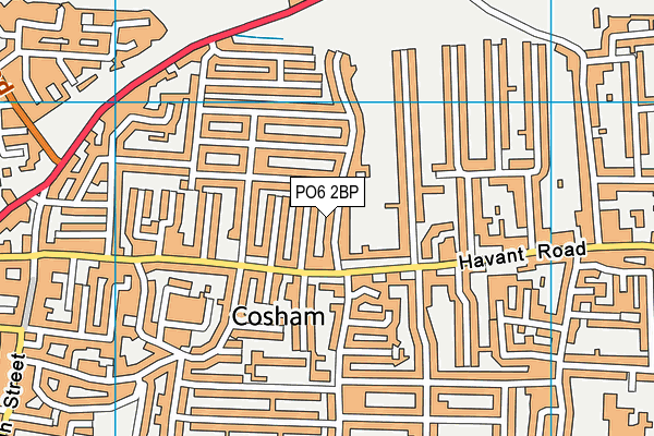 PO6 2BP map - OS VectorMap District (Ordnance Survey)