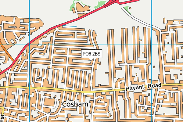 PO6 2BS map - OS VectorMap District (Ordnance Survey)