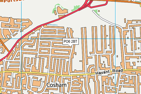 PO6 2BT map - OS VectorMap District (Ordnance Survey)