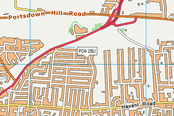 PO6 2BU map - OS VectorMap District (Ordnance Survey)