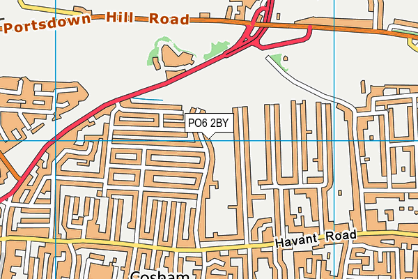 PO6 2BY map - OS VectorMap District (Ordnance Survey)