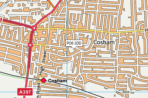 PO6 2DD map - OS VectorMap District (Ordnance Survey)