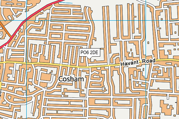 PO6 2DE map - OS VectorMap District (Ordnance Survey)