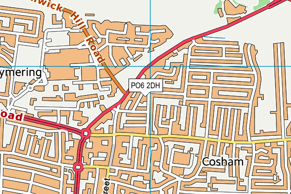 PO6 2DH map - OS VectorMap District (Ordnance Survey)