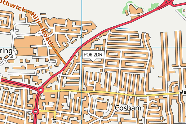 PO6 2DR map - OS VectorMap District (Ordnance Survey)