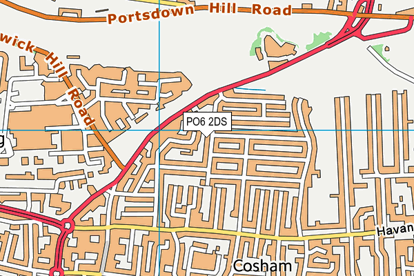 PO6 2DS map - OS VectorMap District (Ordnance Survey)